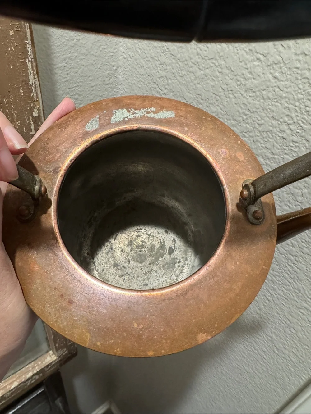 Vintage- Copper Teapot with Black Handle